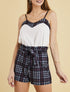 Ensemble à imprimé tartan - noir - 1