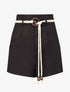 Short basique à taille haute paper bag - noir - 3