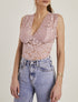 Body sans manches en dentelle - rose - 4