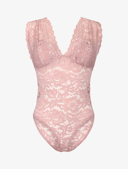 Body sans manches en dentelle - rose - 2