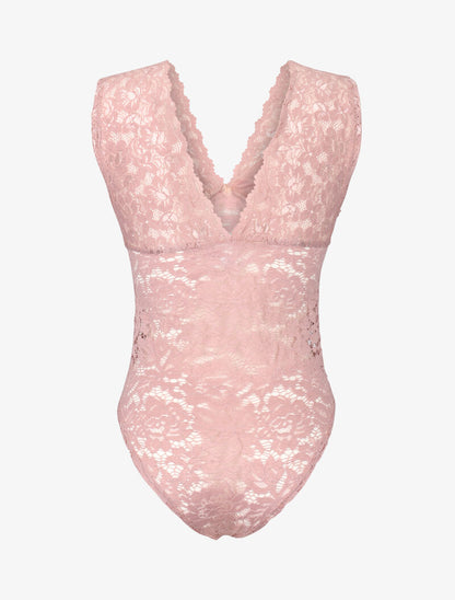 Body sans manches en dentelle - rose - 3