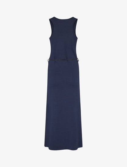 Robe débardeur longue à côtés ouverts - marine - 2
