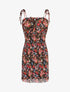 Robe élastiquée imprimé fleuri - noir - 3
