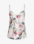 Caraco satiné à motifs fleuris - blanc - 3