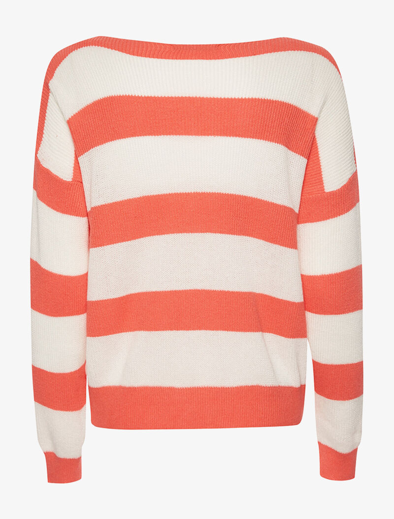 Pull à rayures basic - orange - 2