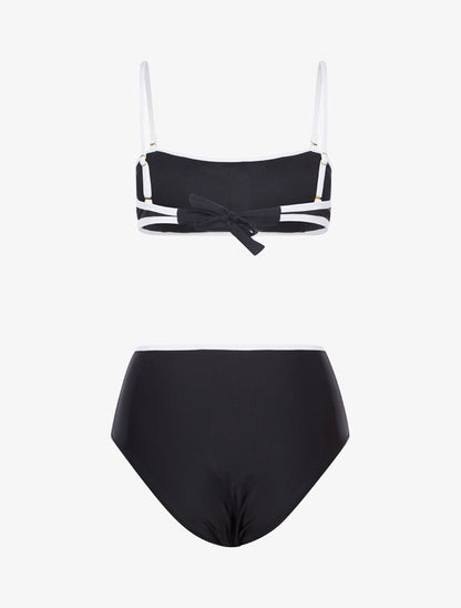 Bikini à liserés contrastants - Noir - 2