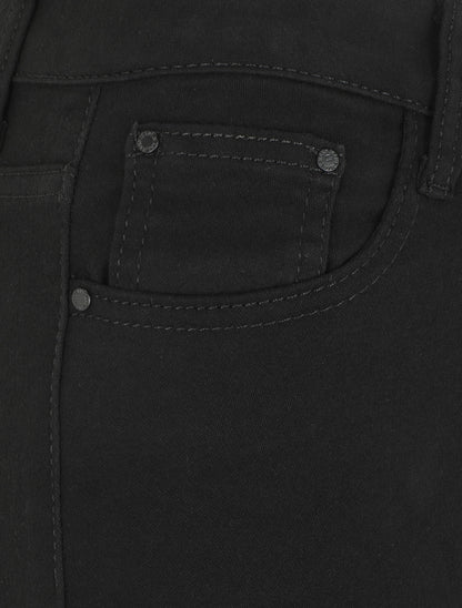 Jean à revers coupe slim - Noir - 3