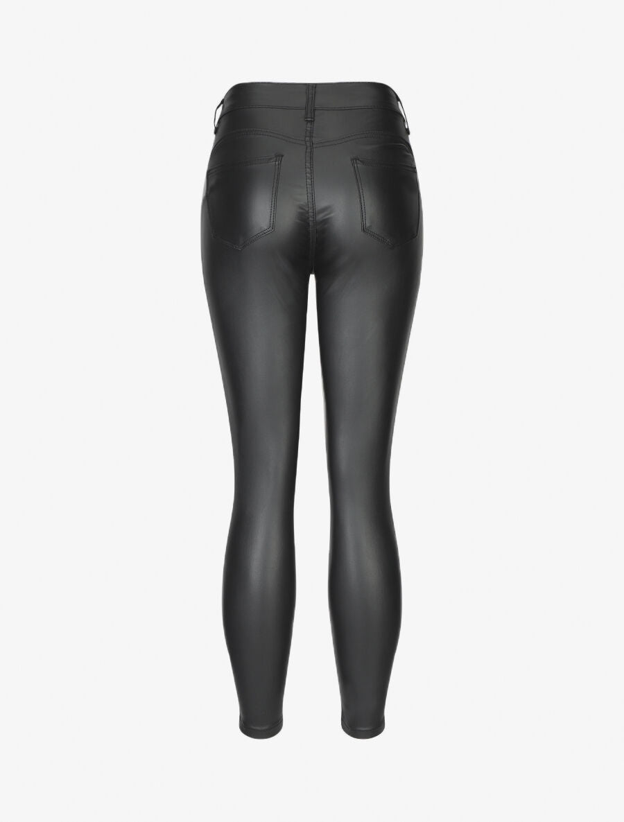 Jean skinny ciré push up - Noir - 2