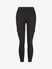 Jean style cargo coupe skinny - Noir - 1