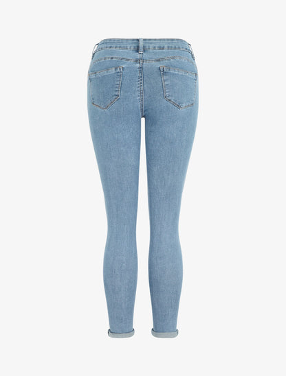 Jean push up skinny taille haute - Bleu clair - 2