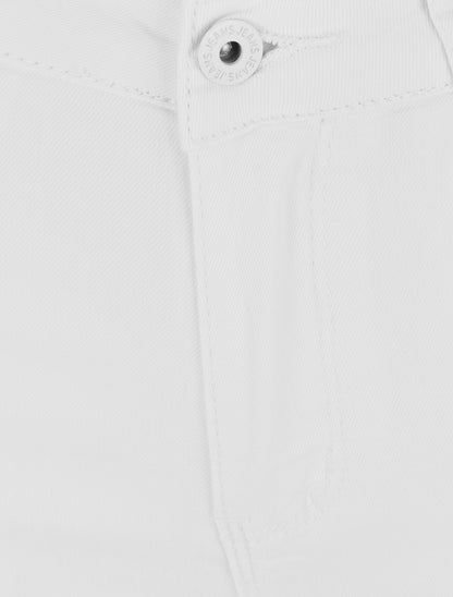 Bermuda push up uni coupe droite - Blanc - 3