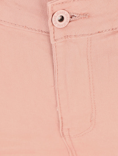 Bermuda push up uni coupe droite - Rose - 3