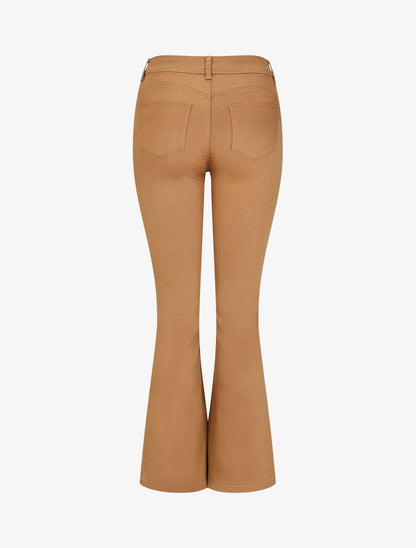 Jean uni taille standard coupe flare - Camel - 2
