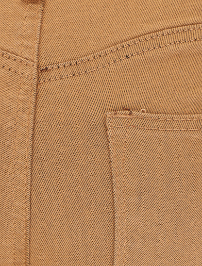 Jean uni taille standard coupe flare - Camel - 3