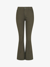 Jean uni taille standard coupe flare - Kaki - 6
