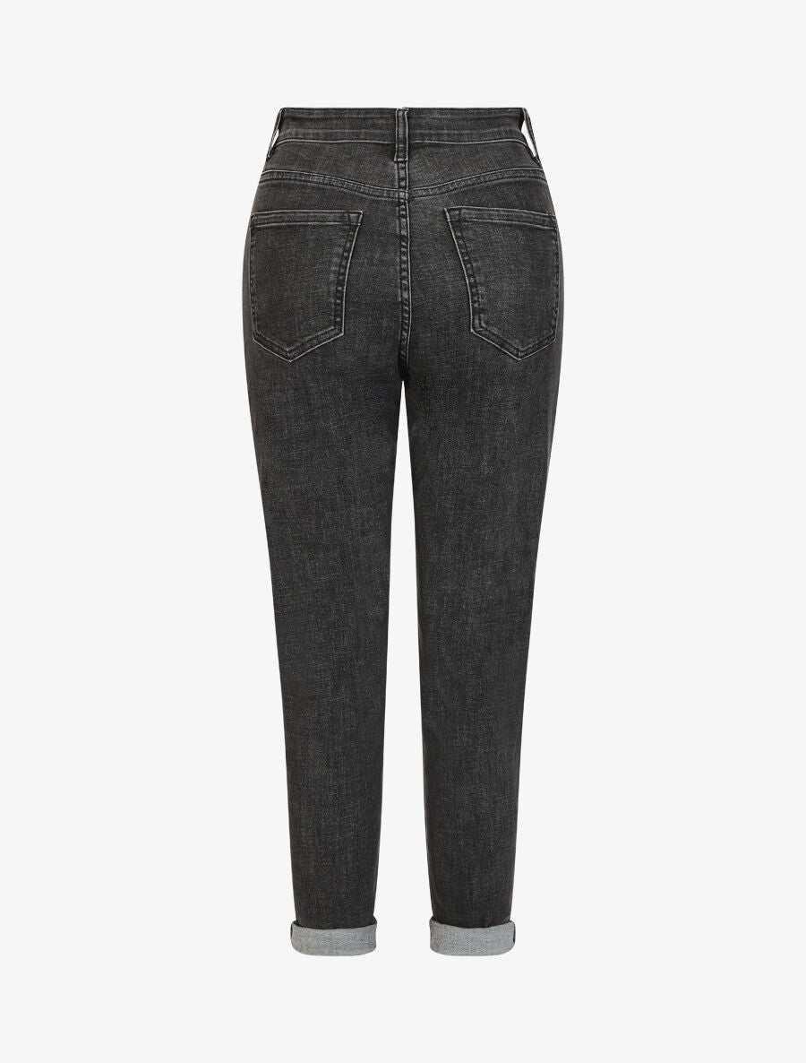 Jean mom taille haute - Anthracite - 5