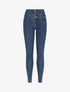 Jean effet ventre gainé coupe skinny - Bleu - 1