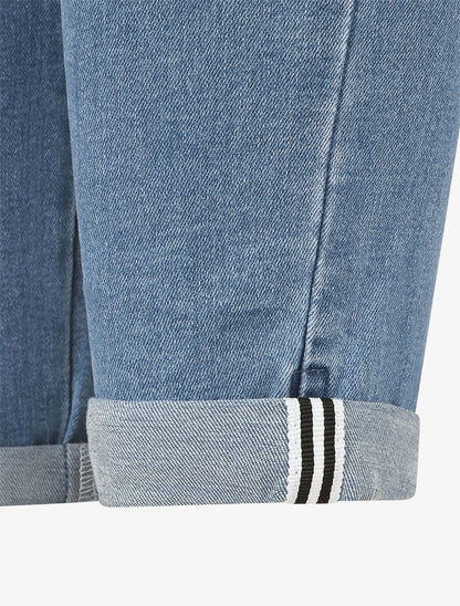 Jean standard coupe skinny à revers - Bleu - 3