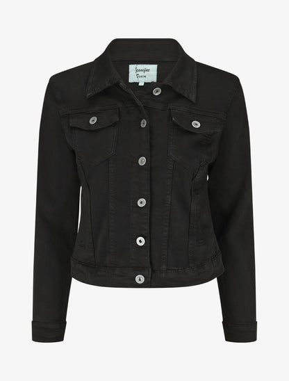 Veste unie coupe droite - Noir - 4