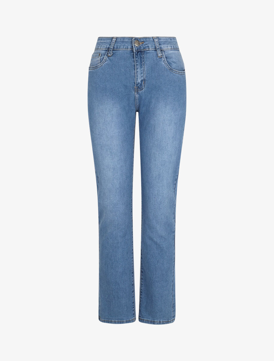 Jean grande taille coupe droite taille standard - Bleu - 1
