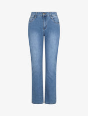 Jean grande taille coupe droite taille standard - Bleu - 1