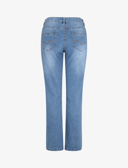 Jean grande taille coupe droite taille standard - Bleu - 2