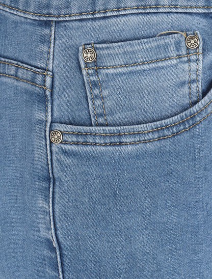 Jean grande taille coupe droite taille standard - Bleu - 3