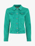 Veste unie en jean - Vert - 4