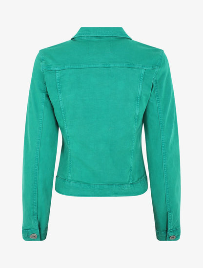 Veste unie en jean - Vert - 2