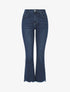 Jean à bords effilochés coupe flare - Bleu brut - 1