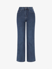 Jean wide leg coupe droite - Bleu - 4