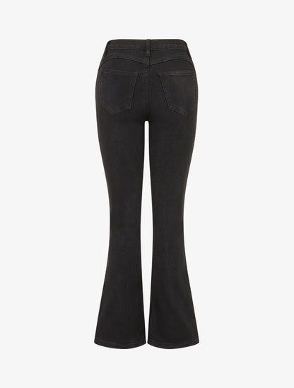 Jean push up coupe flare - Noir - 2