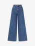 Jean push up wide leg coupe droite - Bleu denim - 4