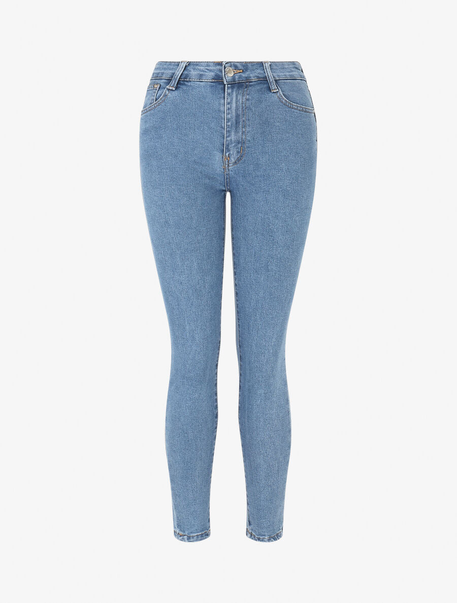 Jean skinny push up taille haute - Bleu - 4