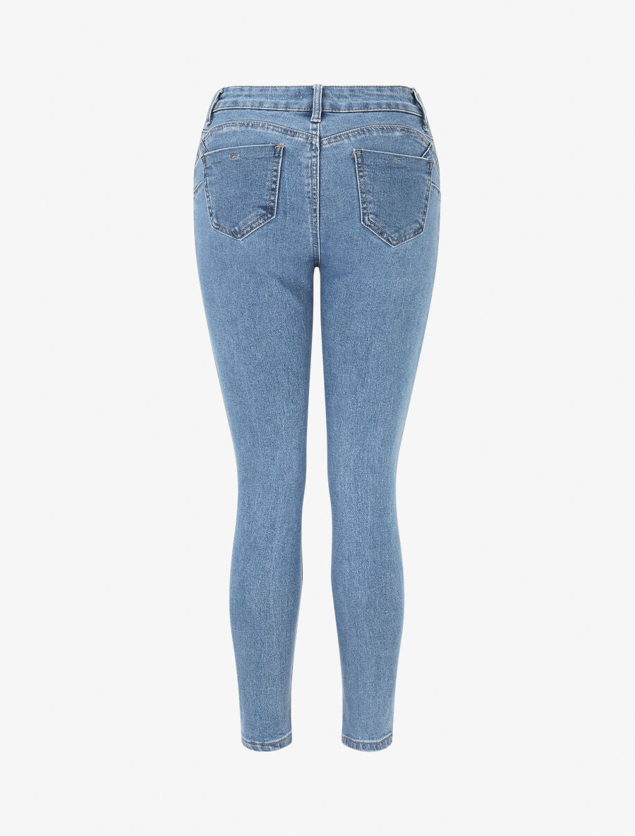 Jean skinny push up taille haute - Bleu - 2
