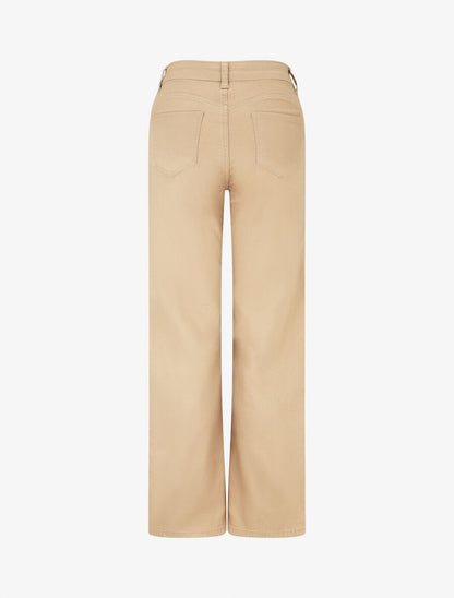 Jean droit push up taille haute - Sable - 2