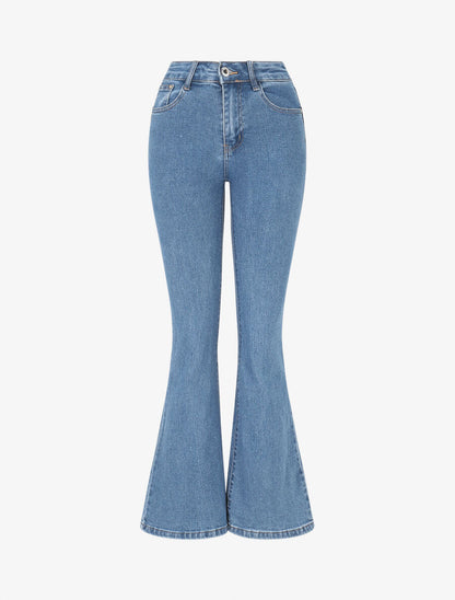 Jean push up coupe flare - Bleu - 4