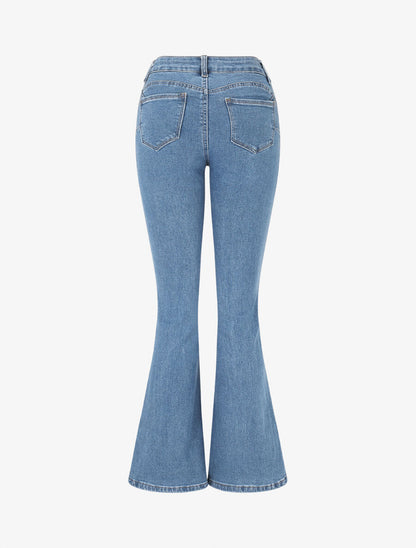 Jean push up coupe flare - Bleu - 2