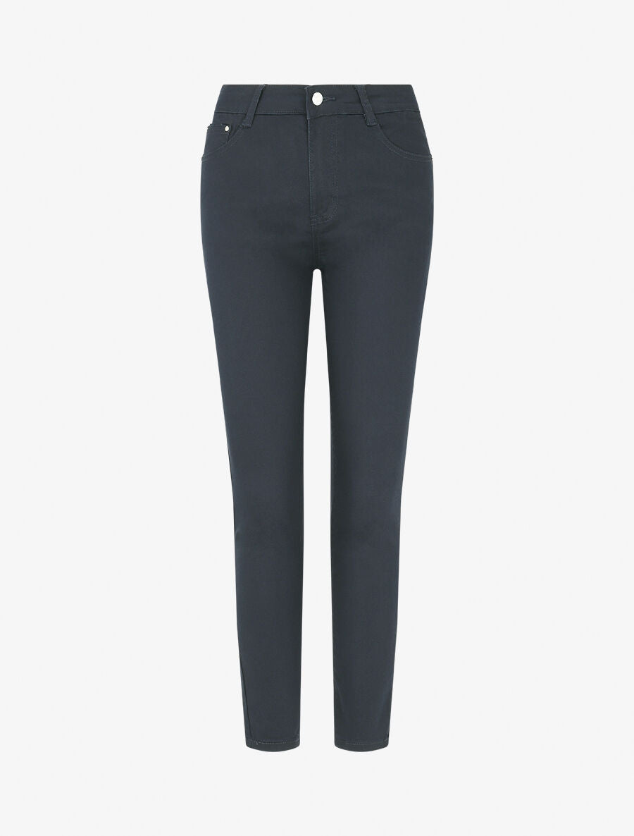Jean skinny grande taille effet push up - Marine - 1