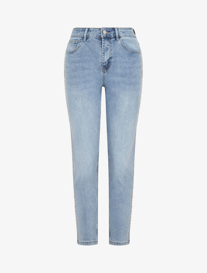 Jean clouté coupe slim - Bleu - 1