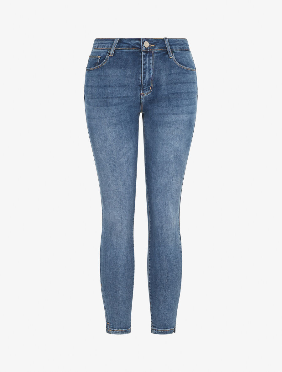 Jean uni standard coupe slim - Bleu - 1