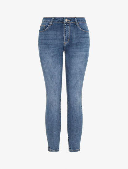 Jean uni standard coupe slim - Bleu - 1