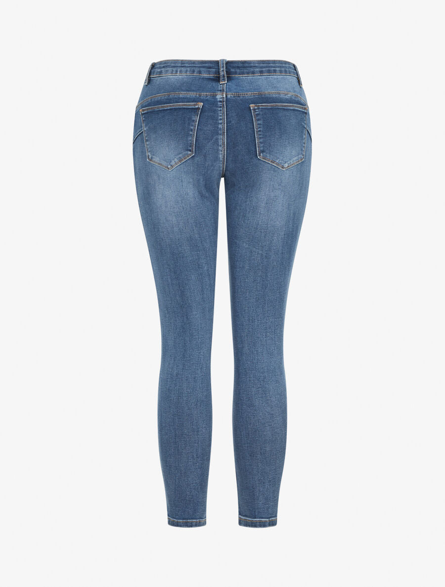 Jean uni standard coupe slim - Bleu - 2