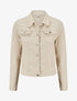 Veste en jean ajustée - Beige - 1