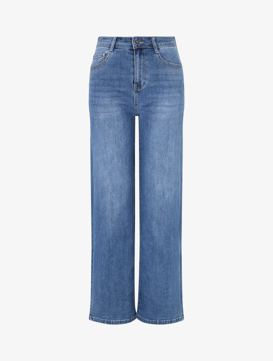 Jean push up coupe droite - Bleu - 1