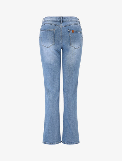 Jean push up droit taille standard - Bleu - 2