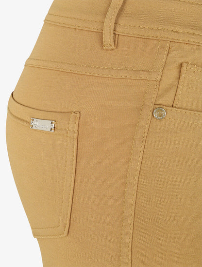 Pantalon stretch à taille basse - Beige - 3