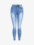 Jean slim push up délavé - Bleu denim - 1