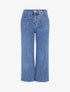 Jean ample à bords effilochés - Bleu denim - 4
