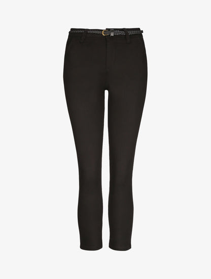 Pantalon 7/8 à revers - Noir - 1